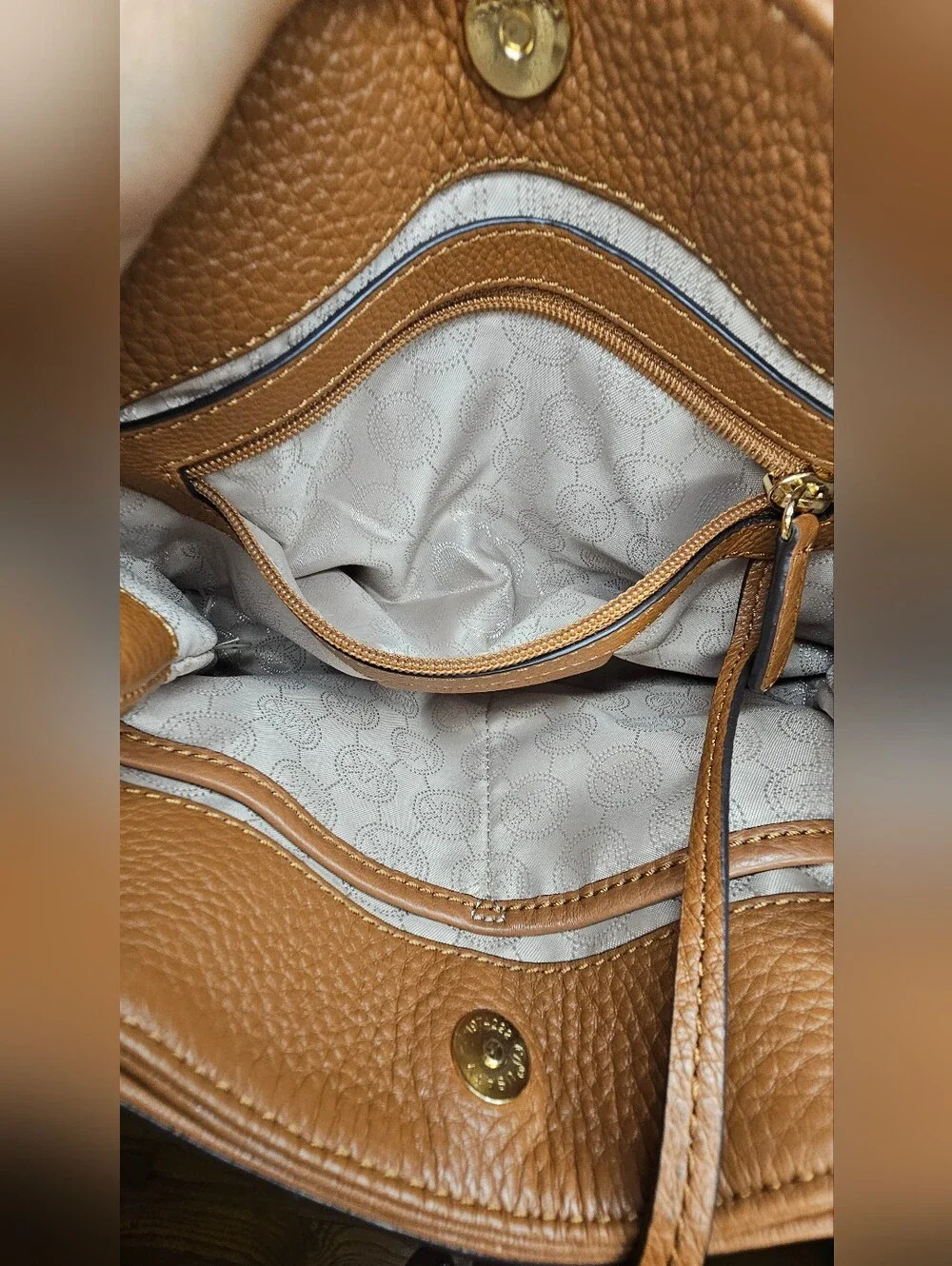 Michael Kors Brown Leather Shoulder Bag